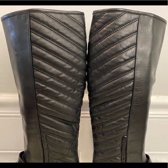 Stuart Weitzman Raceway Leather Quilted Tall Boots - Picture 5 of 16